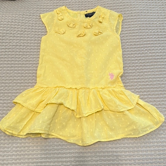 U.S. Polo Assn. Other - US Polo assn 100% cotton yellow ruffle dress size 2T